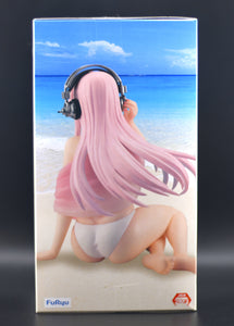 Super Sonico White Bikini noodle stopper figure