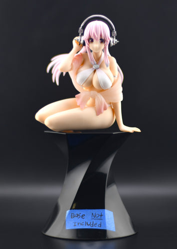 Super Sonico White Bikini noodle stopper figure